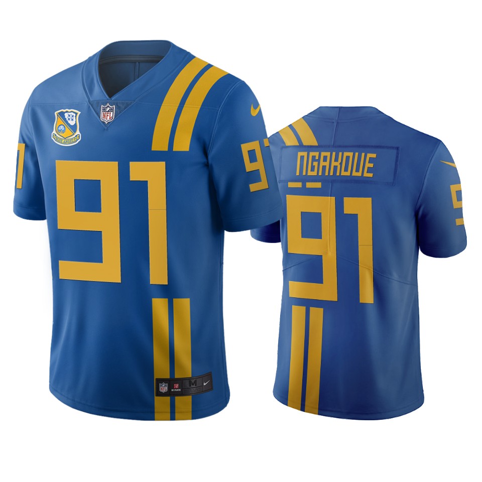 Men Nike Jacksonville Jaguars #91 Yannick Ngakoue Royal Vapor Limited City Edition NFL Jersey